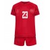 Billiga Danmark Pierre-Emile Hojbjerg #23 Barnkläder Hemma fotbollskläder till baby VM 2022 Kortärmad (+ Korta byxor)